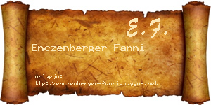 Enczenberger Fanni névjegykártya