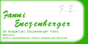 fanni enczenberger business card